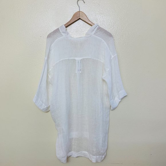 Eileen Fisher Organic Linen Gauze Tunic Top - Picture 9 of 14
